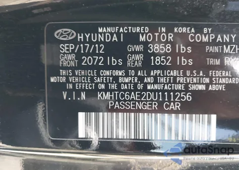 2013 Hyundai Veloster Turbo W/Black z USA, uszkodzony, nr VIN KMHTC6AE2DU111256